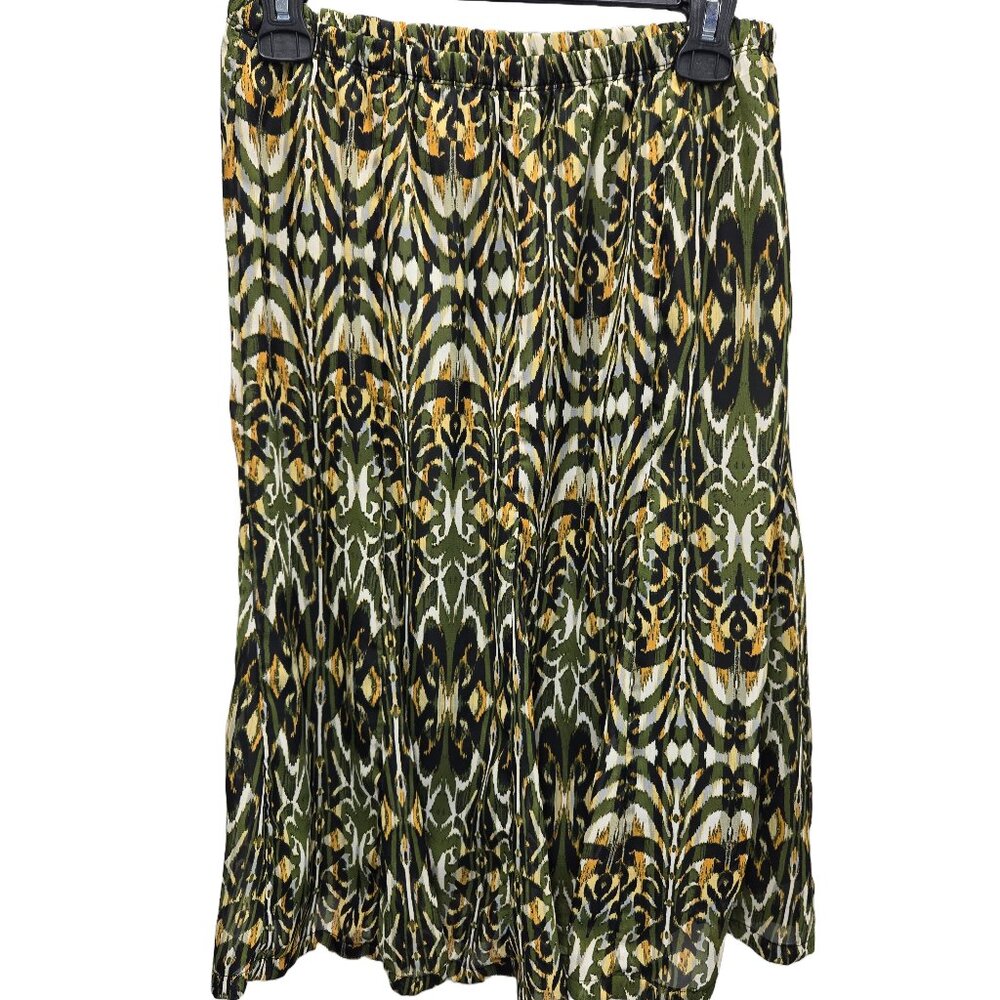 EXCELLENT CONDITION NOTATIONS FLORAL EARTHTONE COLORS LINED SKIRT SIZE SMALL